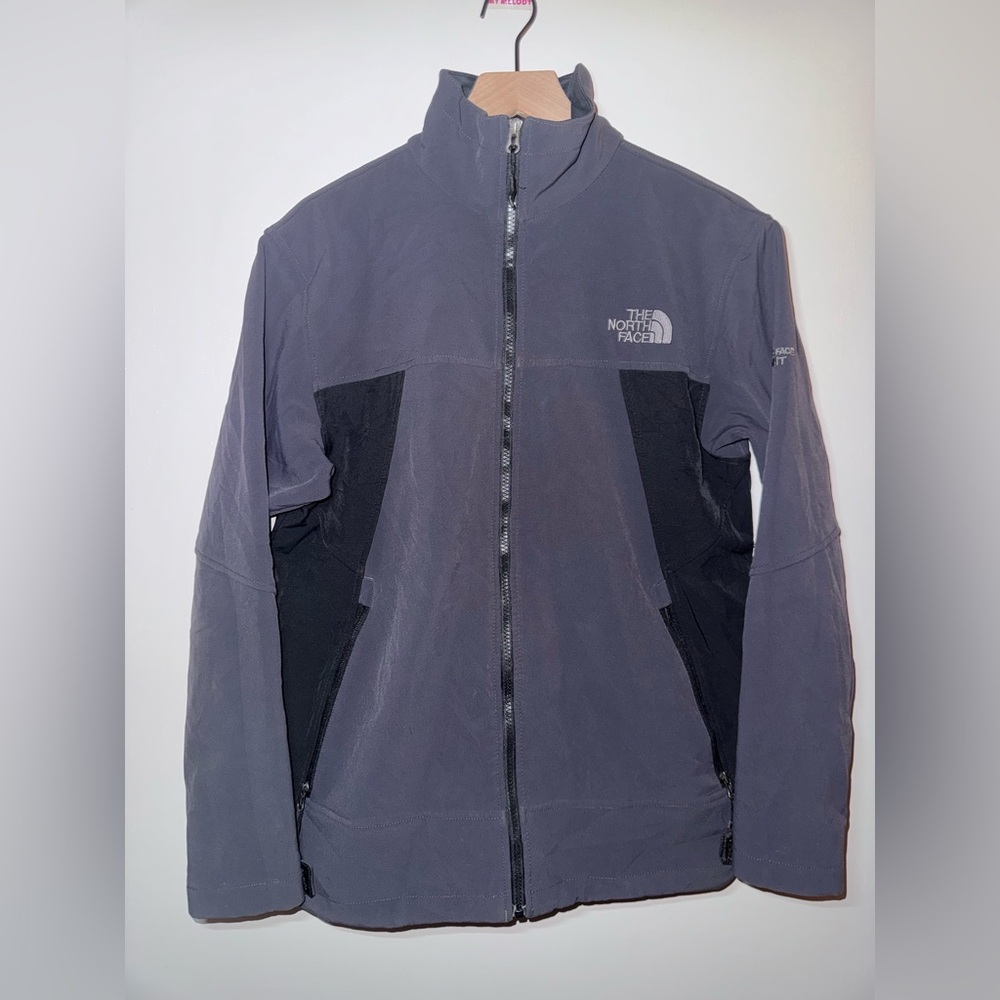 The North Face Summit Series Zip Up Collar Jacket Grey/Black Nylon Size Medium